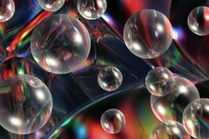 3d, View, Abstract, Nature, Multicolor, Bubbles, Virtual
