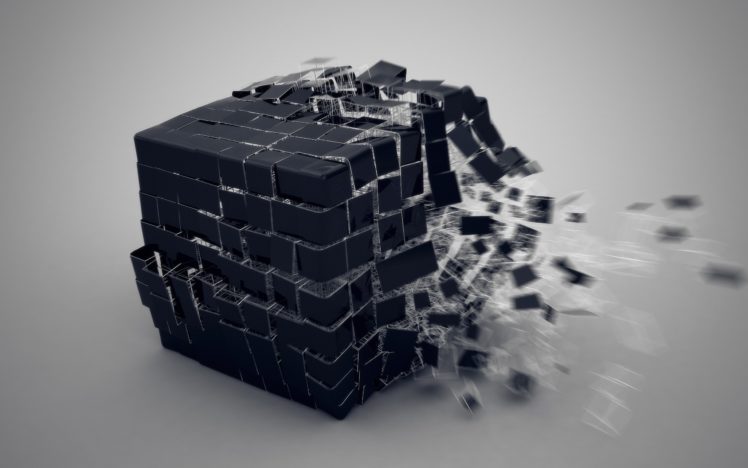 cube, Explosion HD Wallpaper Desktop Background