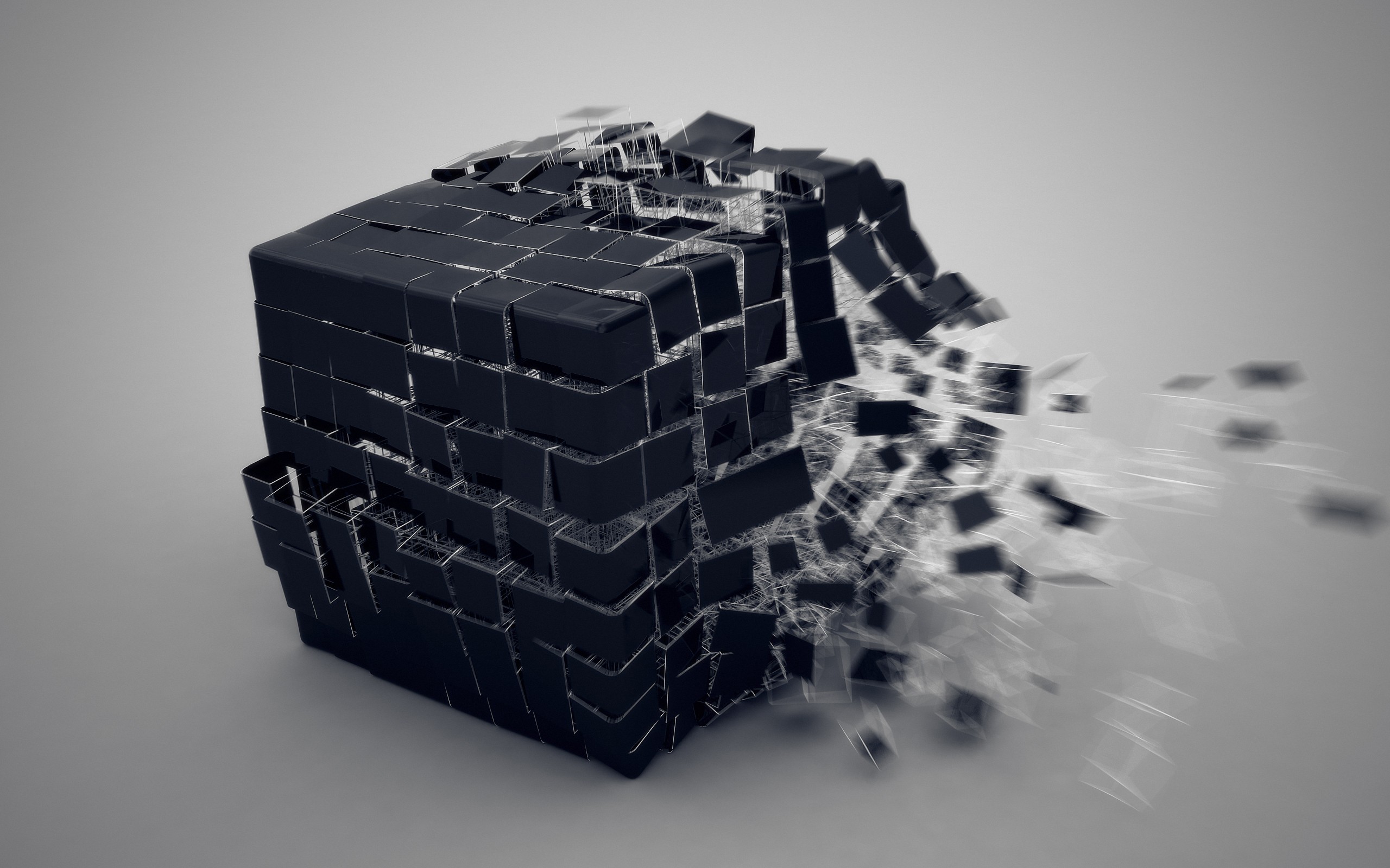 cube, Explosion Wallpaper