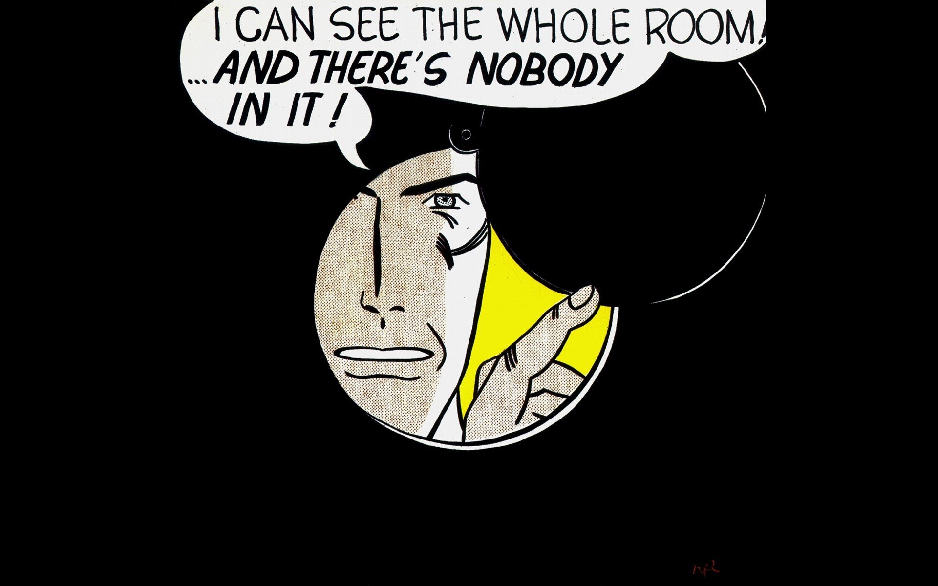 text, Comics, Men, Pop, Art, Black, Background, Roy, Lichtenstein Wallpaper