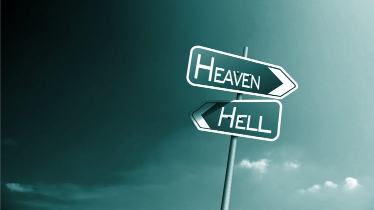 signs, Hell, Heaven HD Wallpaper Desktop Background