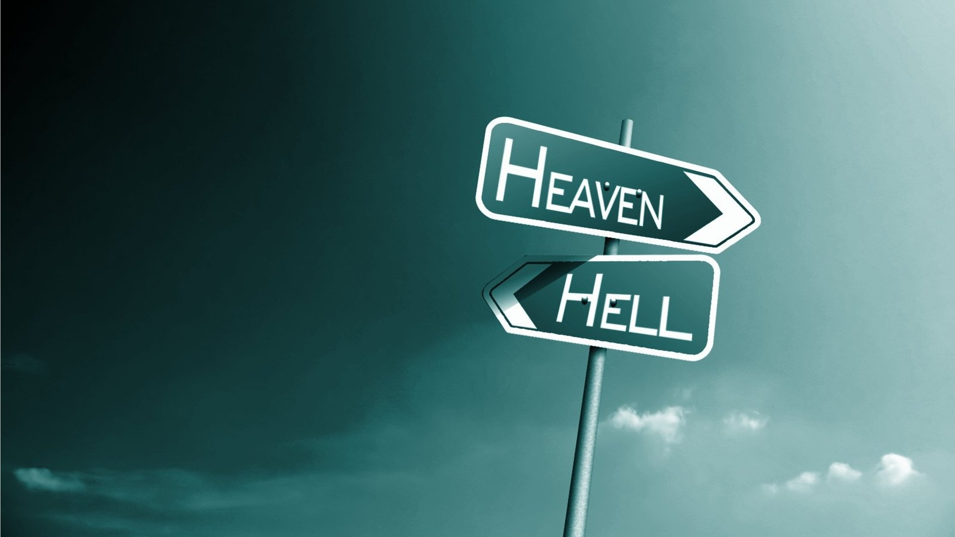 signs, Hell, Heaven Wallpaper