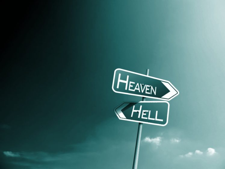 signs, Hell, Heaven HD Wallpaper Desktop Background