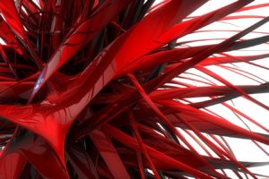 3d, Abstract, Red