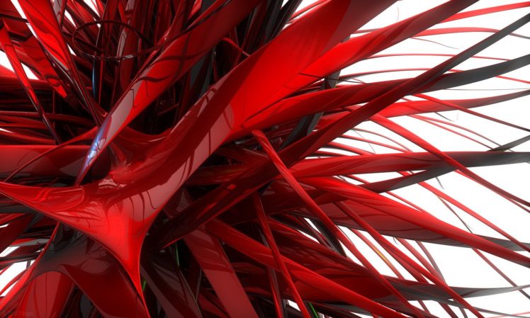 3d, Abstract, Red HD Wallpaper Desktop Background