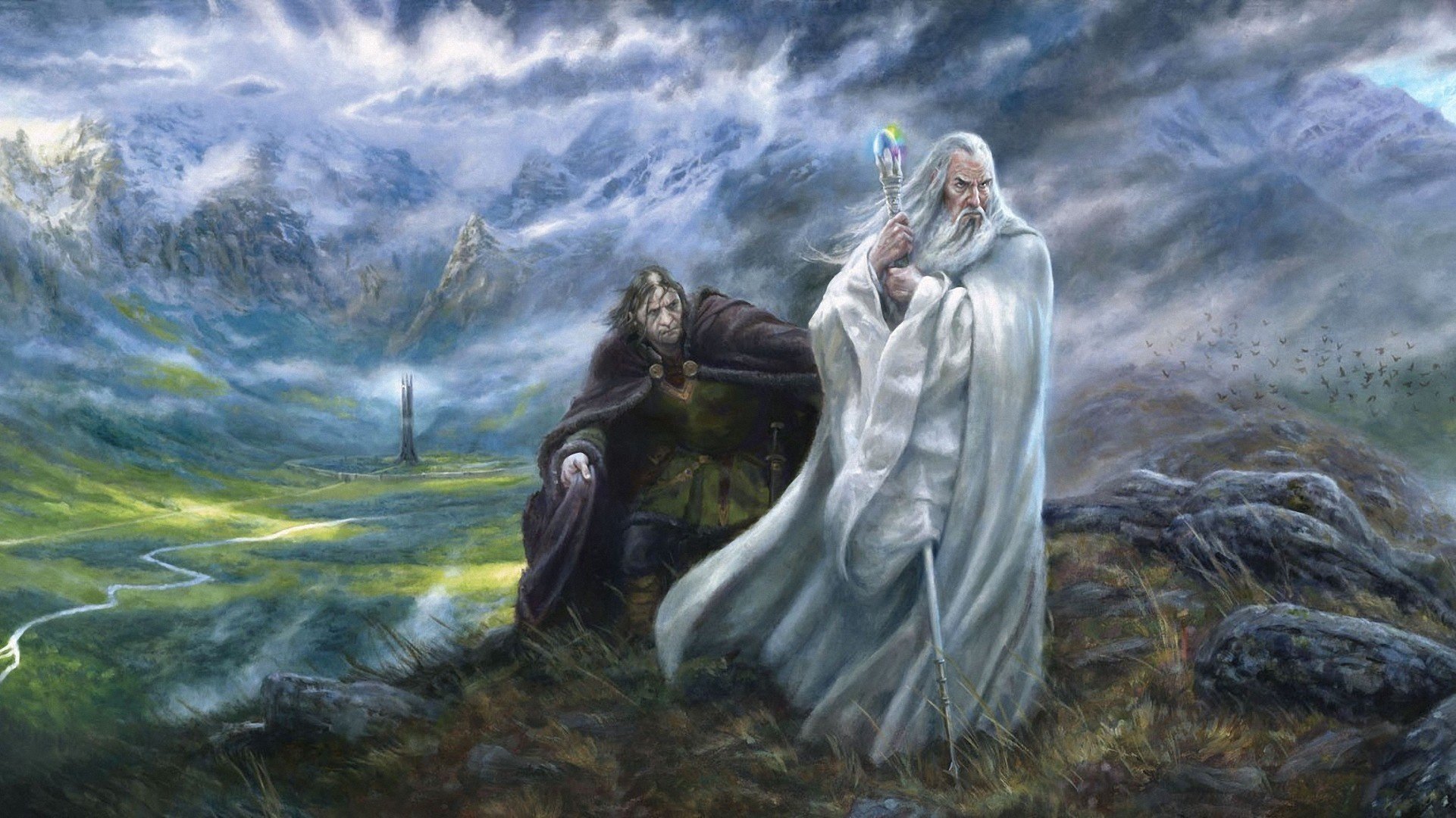 lord, Of, The, Rings, Lotr, Wizard, Painting Wallpaper