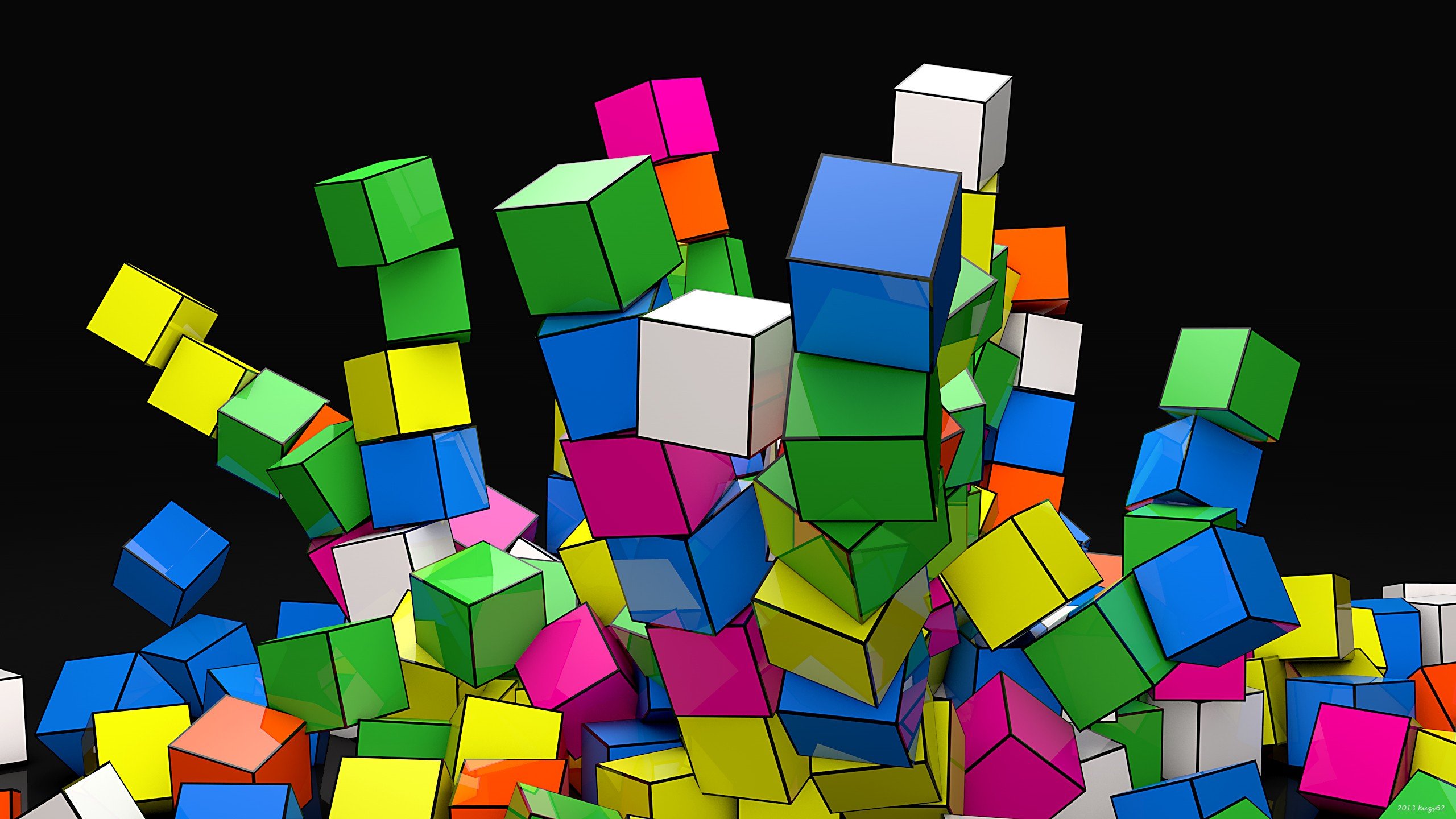 geometry, Cubes, Colors, Down Wallpapers HD / Desktop and Mobile ...