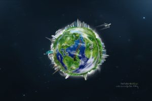 earth, Planet, Planet, Airplane, City, Space
