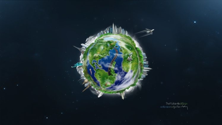 earth, Planet, Planet, Airplane, City, Space HD Wallpaper Desktop Background