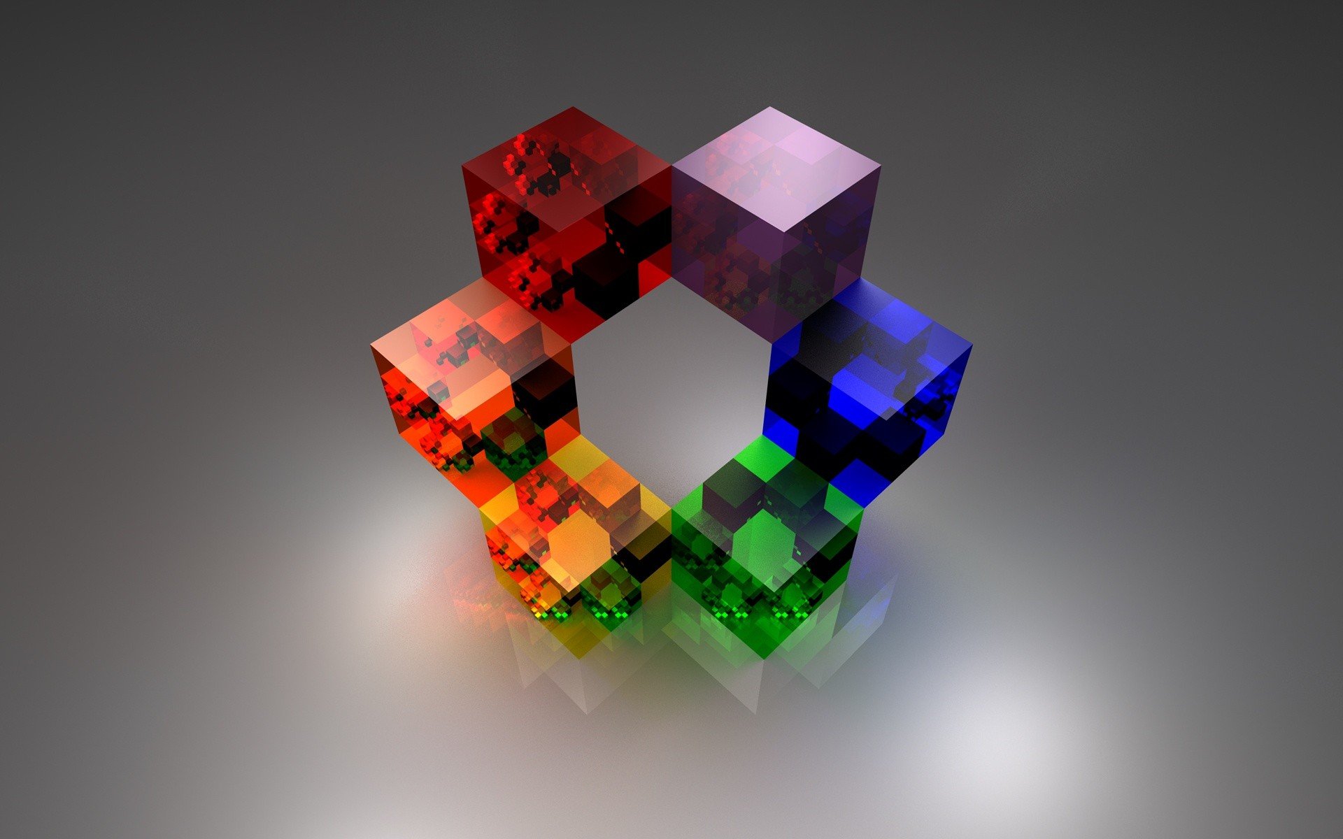 abstract, Multicolor, Cubes Wallpaper