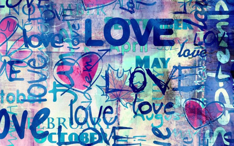 blue, Love, Text HD Wallpaper Desktop Background