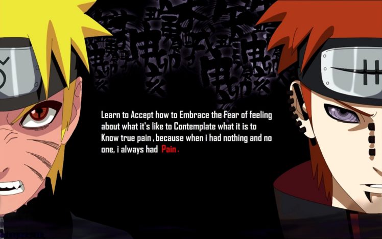 Text Quotes Pain Naruto Shippuden Akatsuki Hate Red Eyes