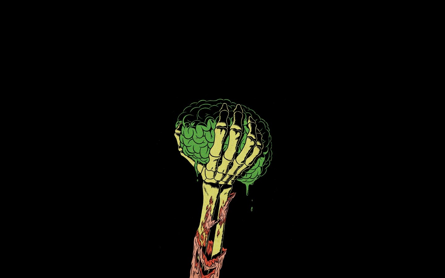 green, Zombies, Arm, Brain Wallpaper