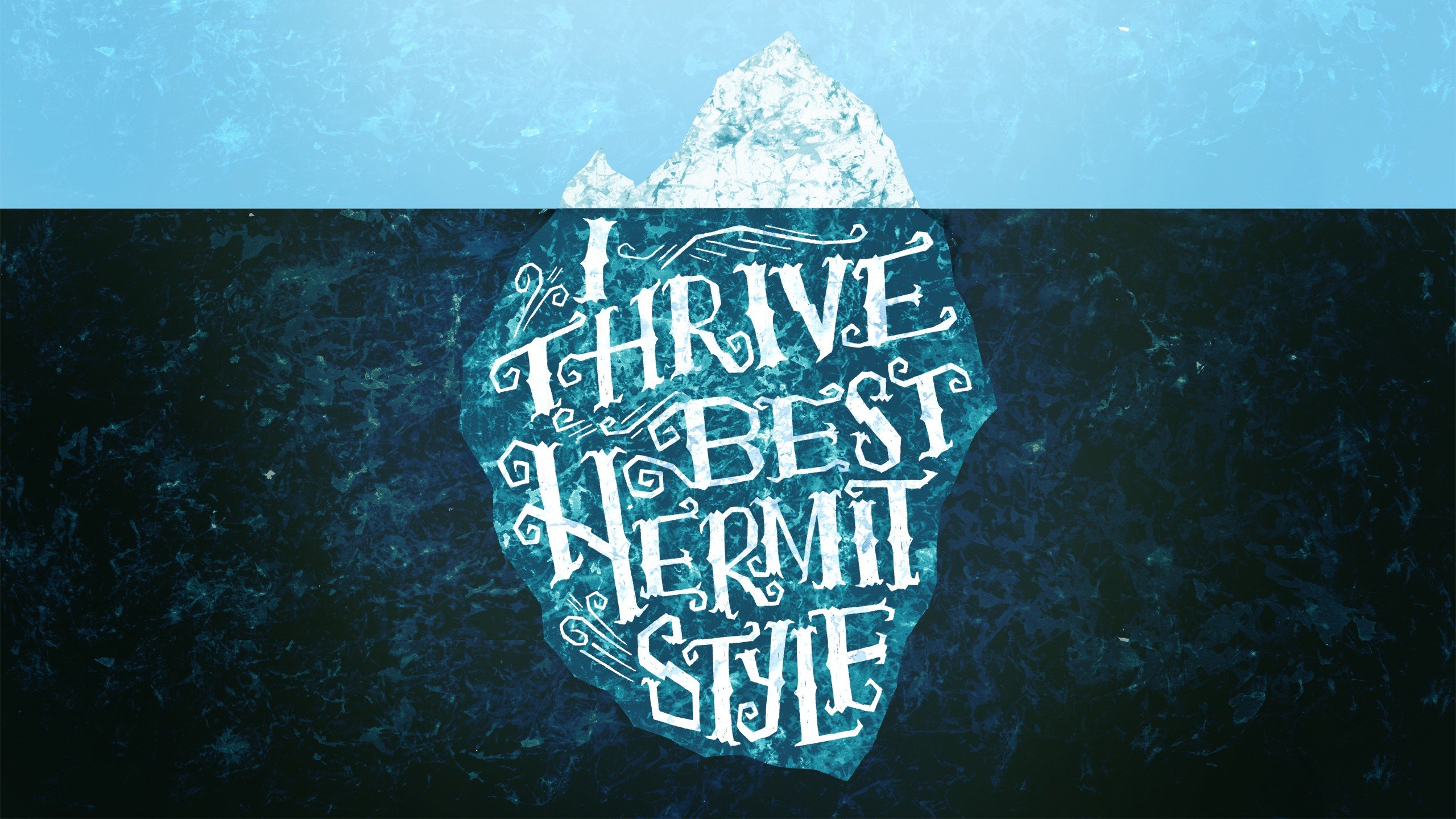 ocean, Text, Typography, Icebergs, Artwork Wallpaper