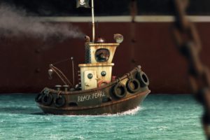alexandre, Trevisan, Boat, Ship, Cartoon, Ocean, Sea, Tug, Tugboat