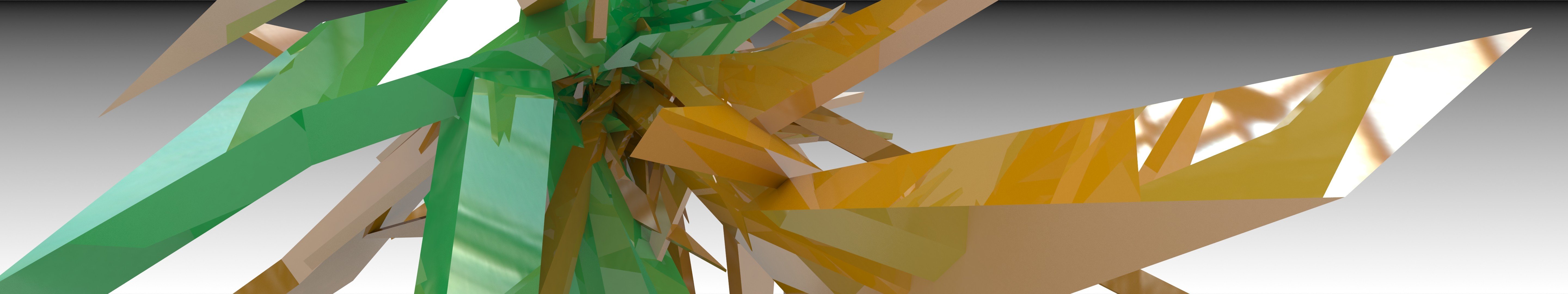 green, Abstract, Orange, Spikes, 3d, Renders, 3d, Art, 3ds, Max, Vray Wallpaper