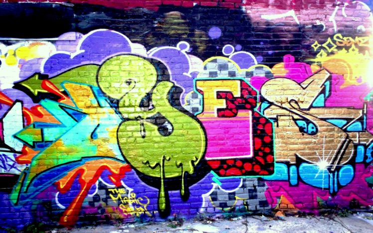 graffiti, Urban, Art, Bricks, Wall, Paint, Color HD Wallpaper Desktop Background