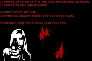 dark, Horror, Anarchy, Blood, Kill, Murder, Quote, Statement, Women, Pov, Weapons, Handguns, Pistol, Face