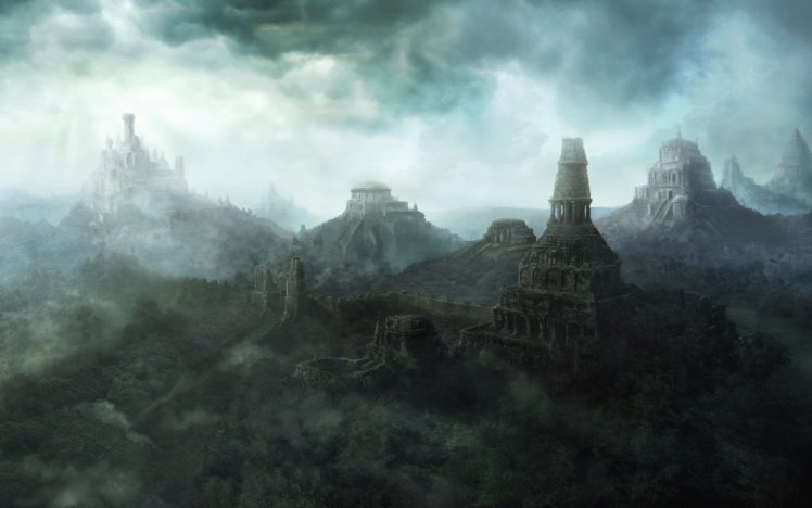 castles, Fantasy, Art, Temples HD Wallpaper Desktop Background