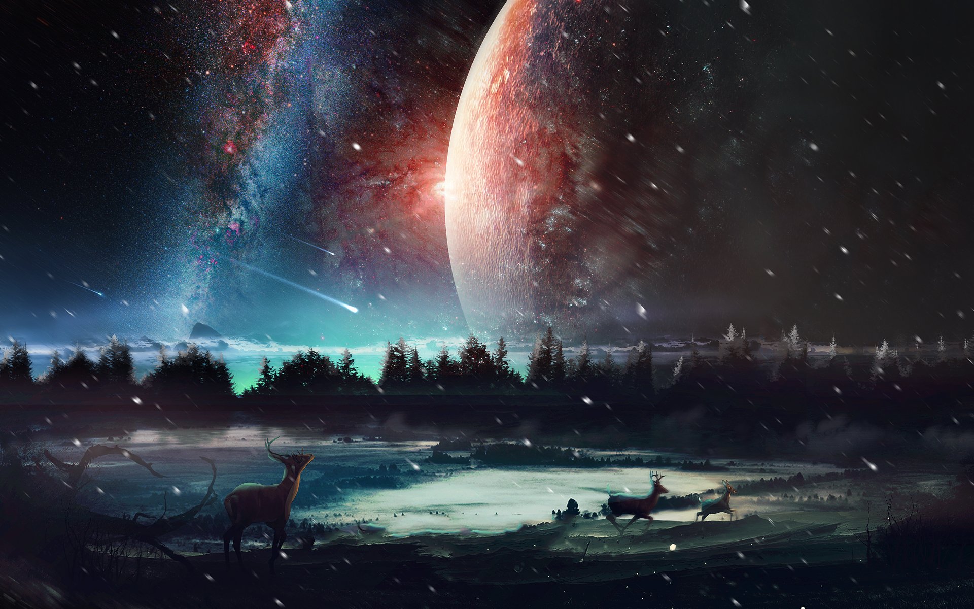 universe, Scenery wide Wallpaper
