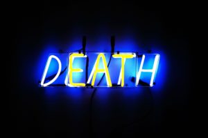death, Dark, Neon, Bokeh, Mood