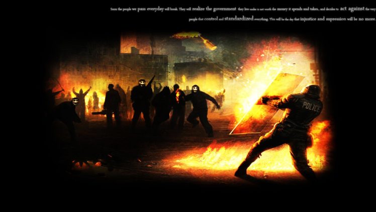 riots, Police HD Wallpaper Desktop Background