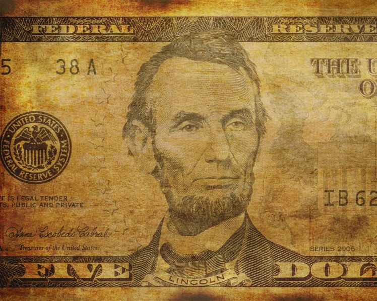 money, Cash, Presidents, Of, The, United, States, Dollar, Bills, Lincoln, 5, Dollars HD Wallpaper Desktop Background