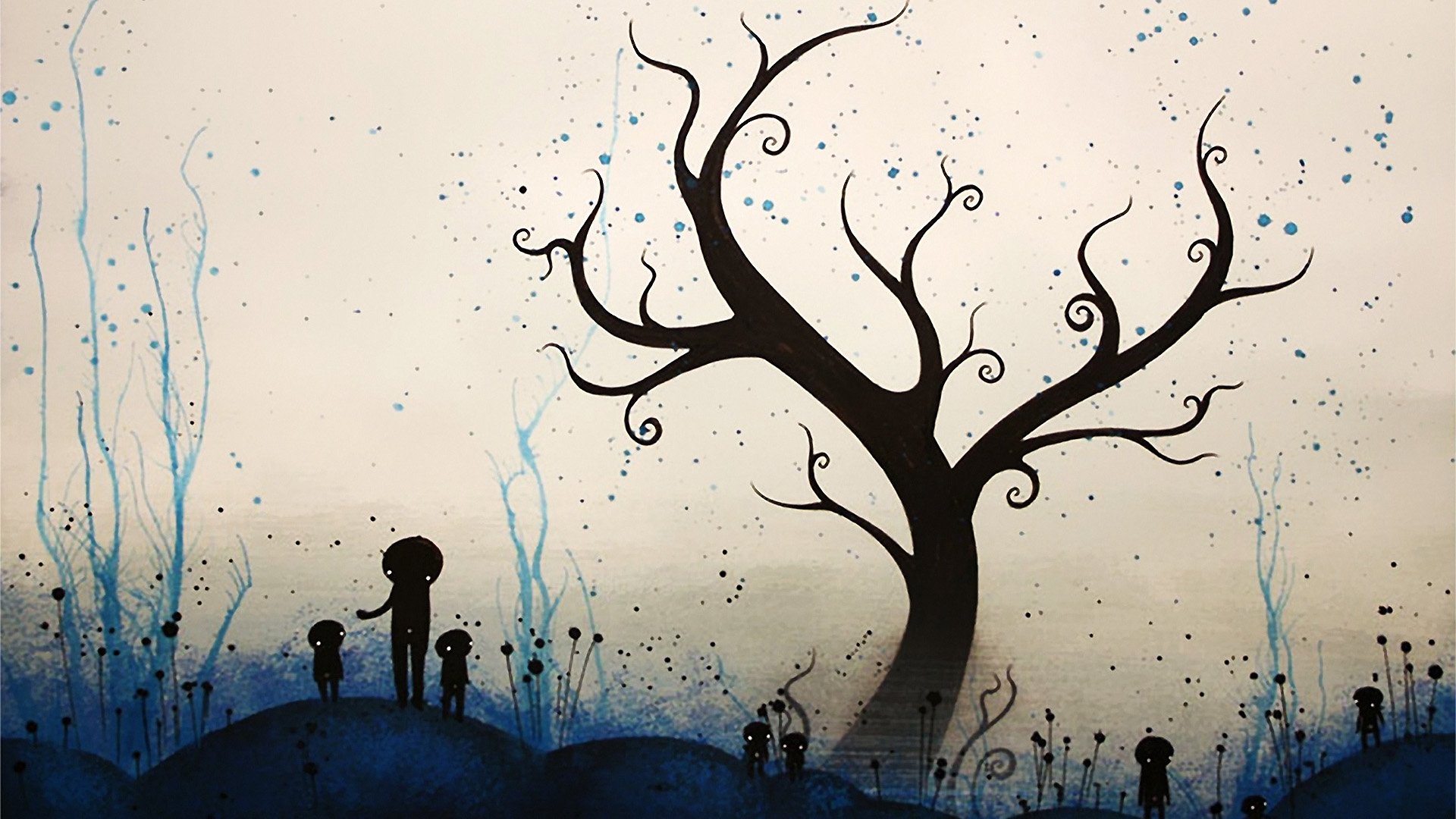 trees, Artwork Wallpaper