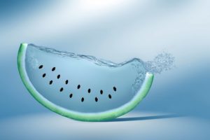 watermelon, Water, Blue, Background, Drop