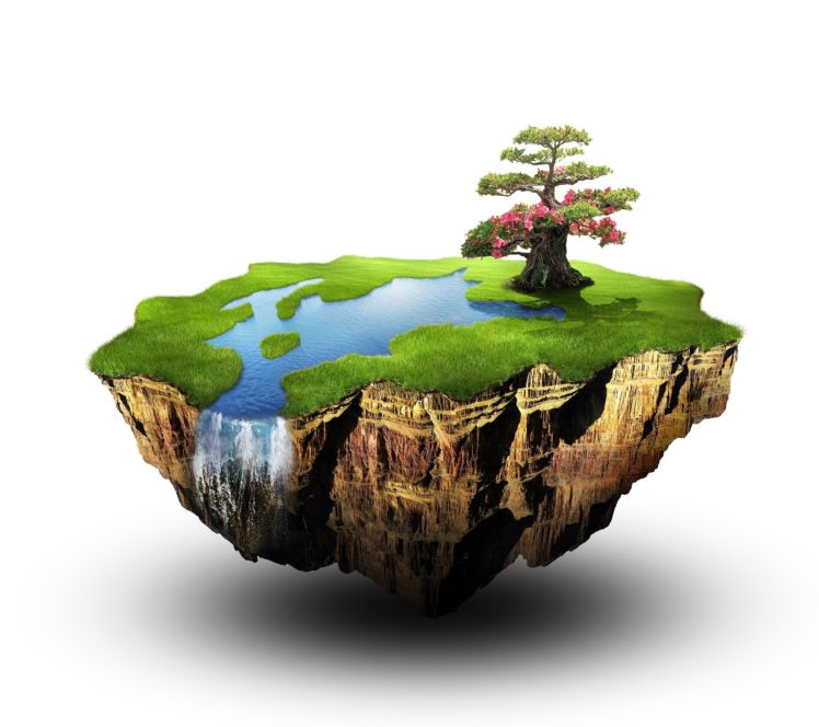 island, Nature, Waterfall HD Wallpaper Desktop Background