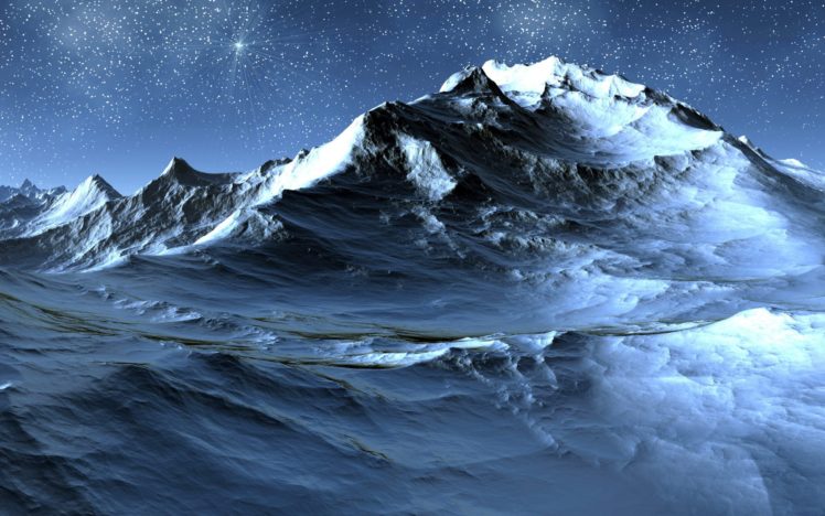 stars, Mountains HD Wallpaper Desktop Background