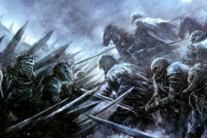 fantasy, Art, Battles, War, Knights, Warriors, Armor, Weapons, Swords, Pikes, Helmet, Art