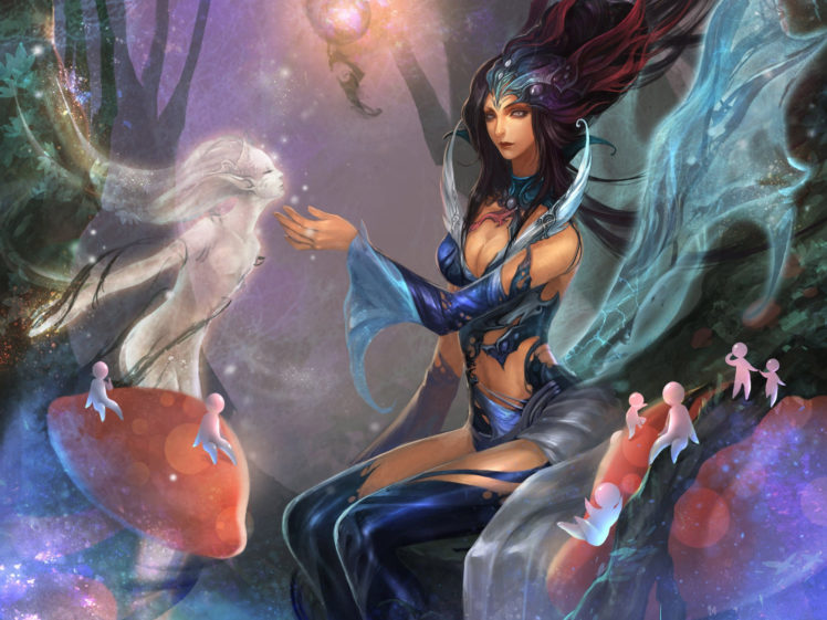 girl, Spirits, Forest, Magic, Touch, Ghost HD Wallpaper Desktop Background