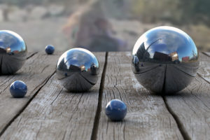 balls, Wood, Reflection, Depth, 3d, Bokeh
