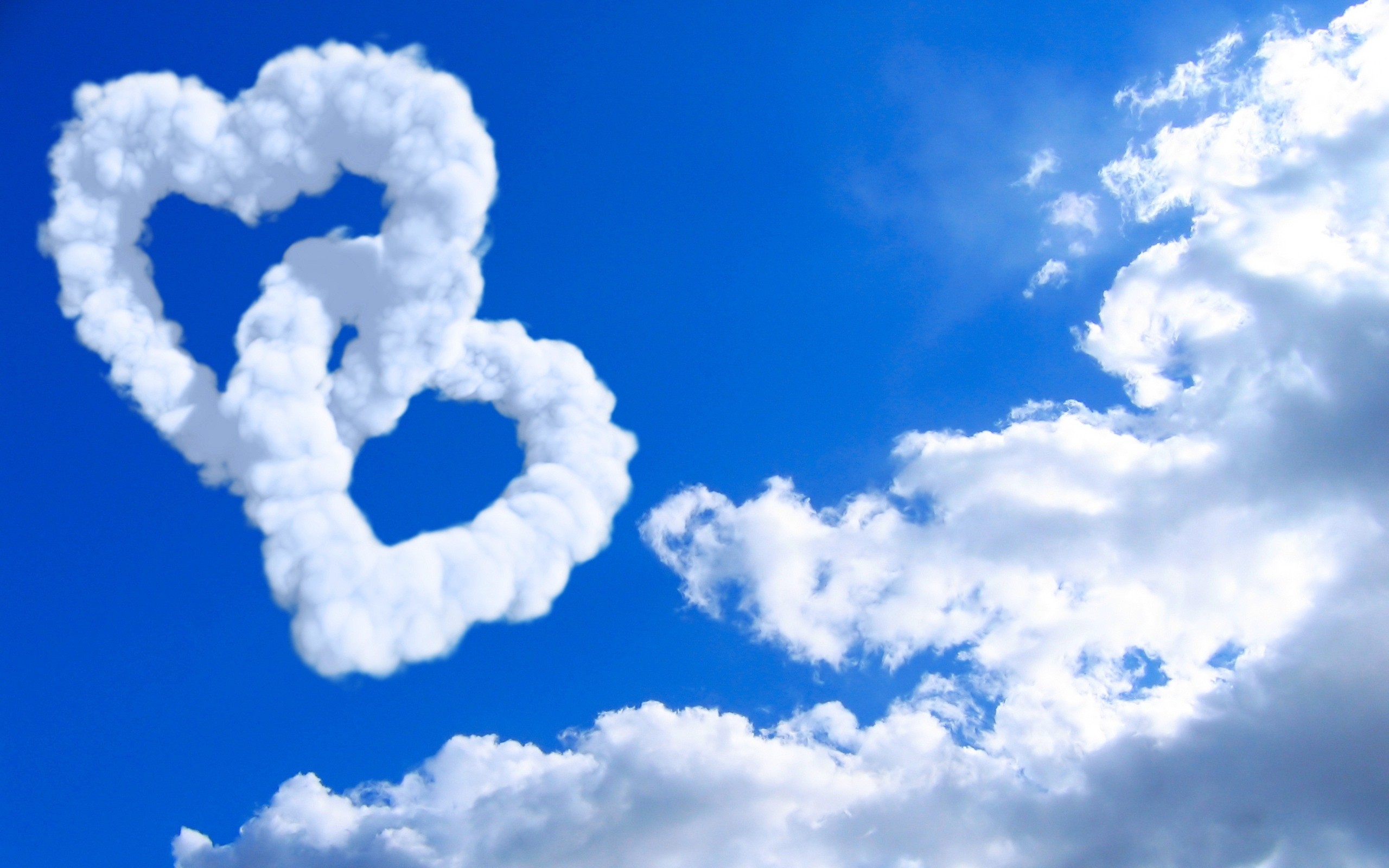 clouds, Models, Hearts, Skyscapes Wallpaper