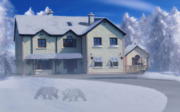 snow, House HD Wallpaper Desktop Background