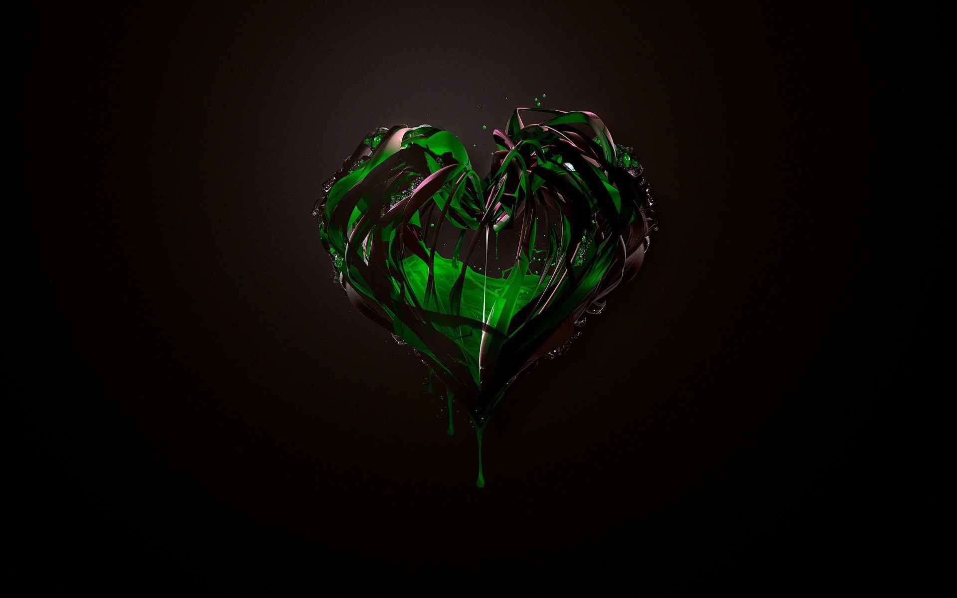 green, Abstract, Hearts, Green, Heart Wallpaper