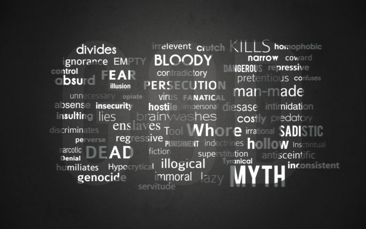 text, God, Typography, Atheism HD Wallpaper Desktop Background