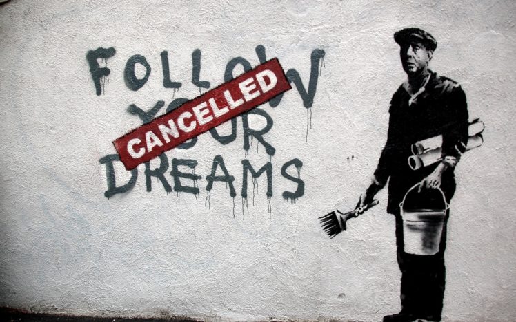 wall, Graffiti, Banksy, Cancelled HD Wallpaper Desktop Background