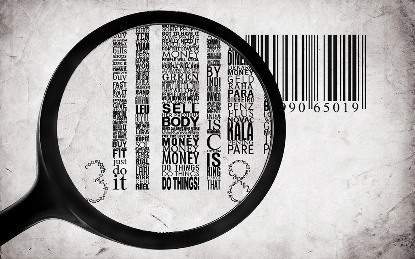 typography, Numbers, Barcode, Facts, Magnifying, Glass Wallpaper