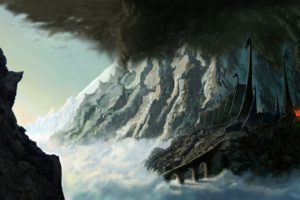 mountains, Fortress, Fantasy, Art, Silmarillion, Jrr, Tolkien