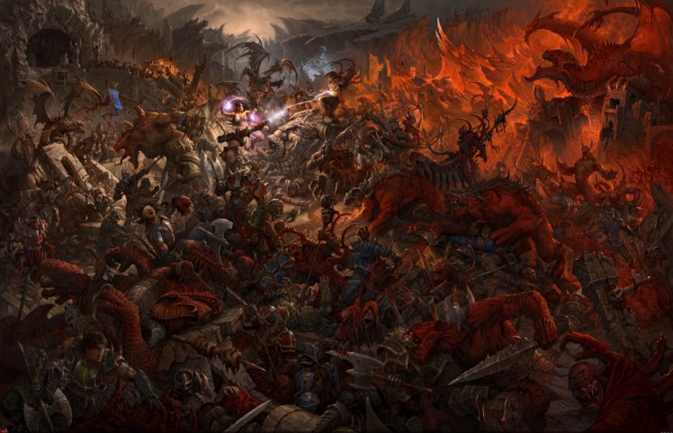 battles, Warriors, Monsters, Fantasy HD Wallpaper Desktop Background