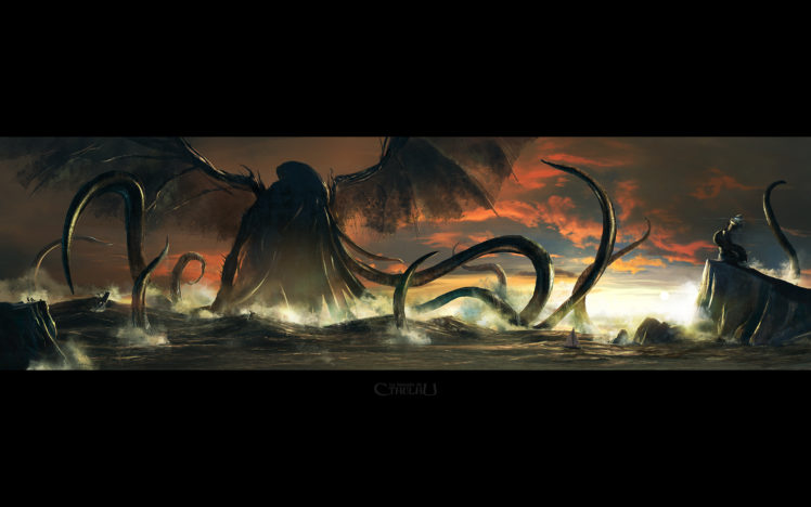 cthulhu, Monster, Wings HD Wallpaper Desktop Background