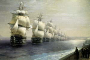 schooners, Ocean, Ship, Sail, Ship, Painting, Fantasy, Military