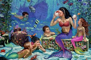 wil, Cormier, Mermaids, Children, The, Seabed, Fish, Frigate