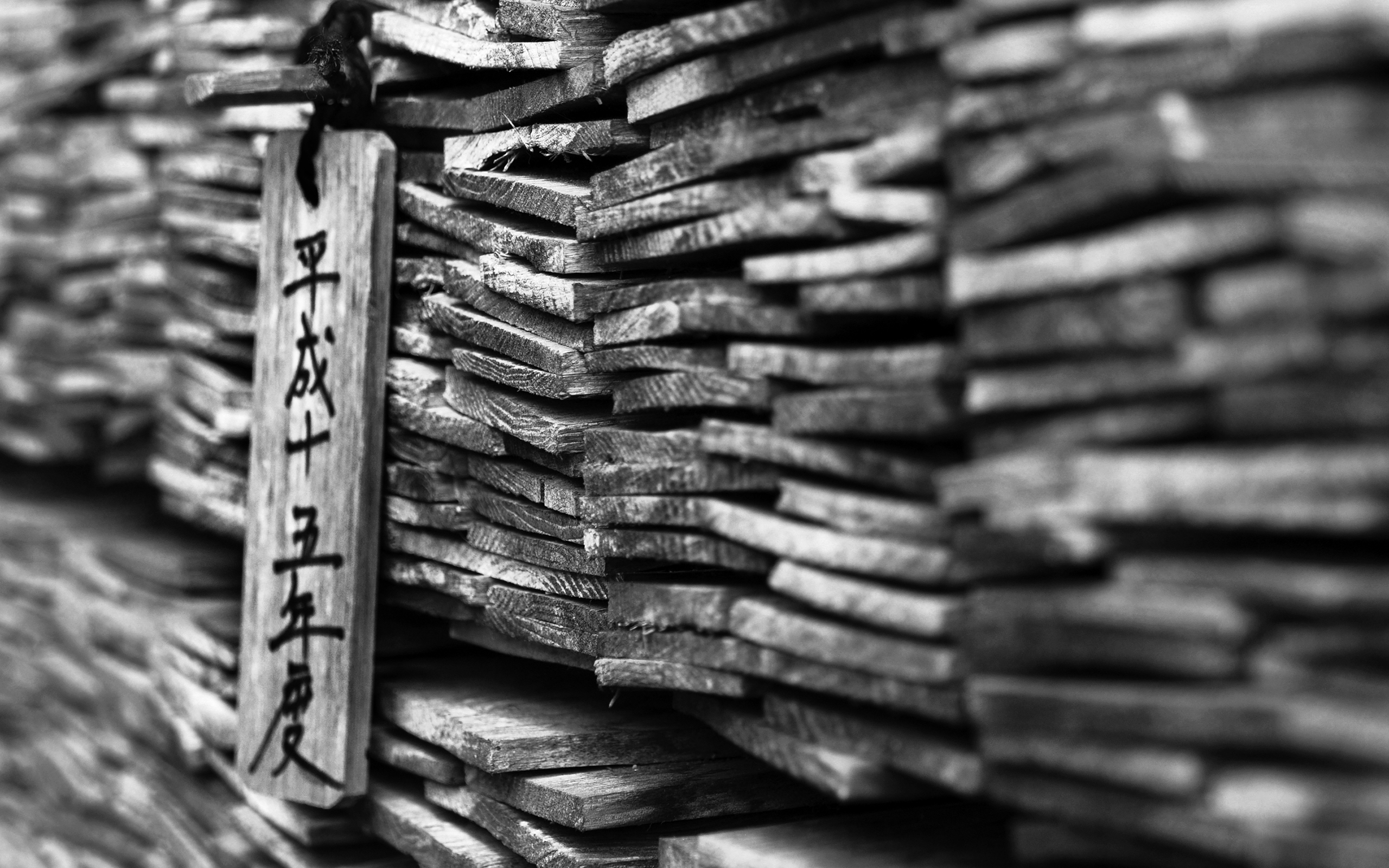 asian, Bw, Macro, Wood Wallpaper