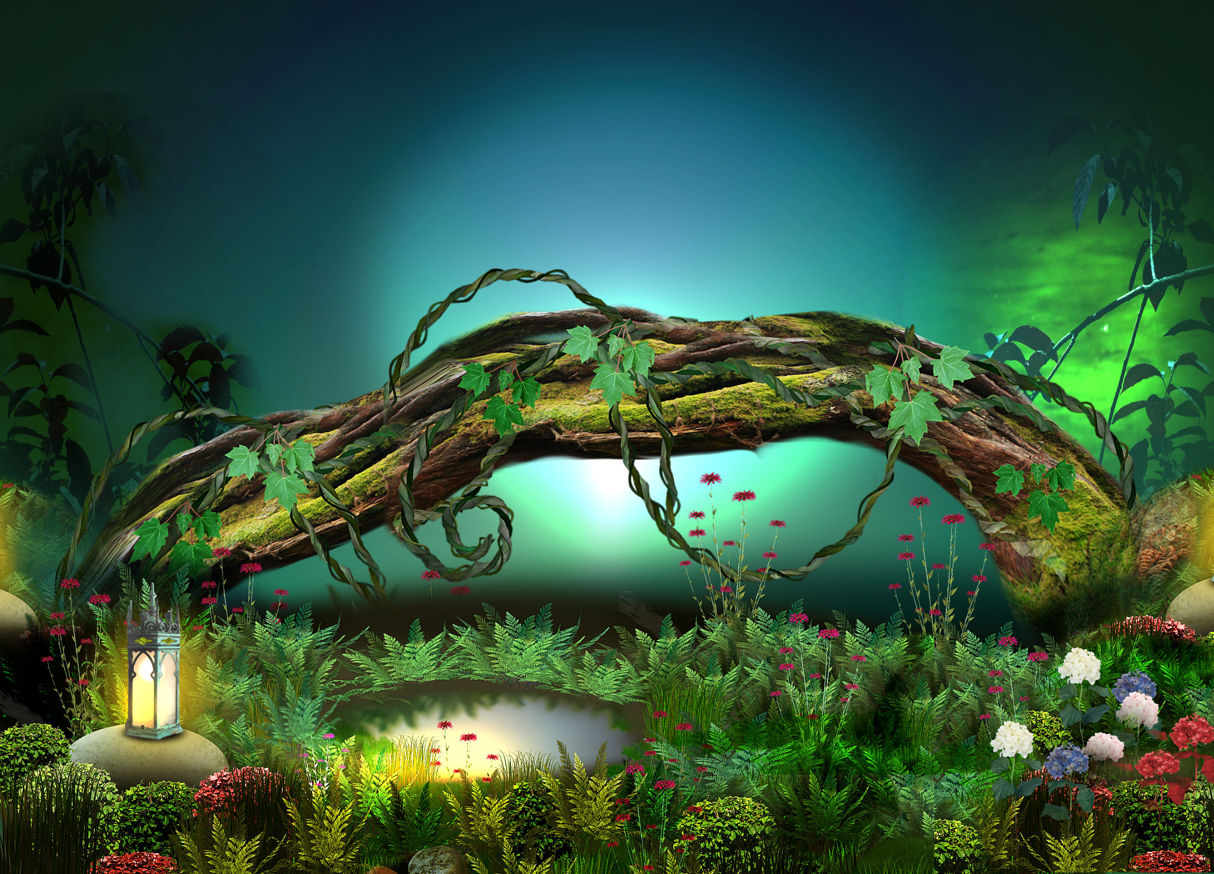 3d, Nature, Phantasmagoria, Fantasy, Flowers, Forest Wallpapers HD /  Desktop and Mobile Backgrounds