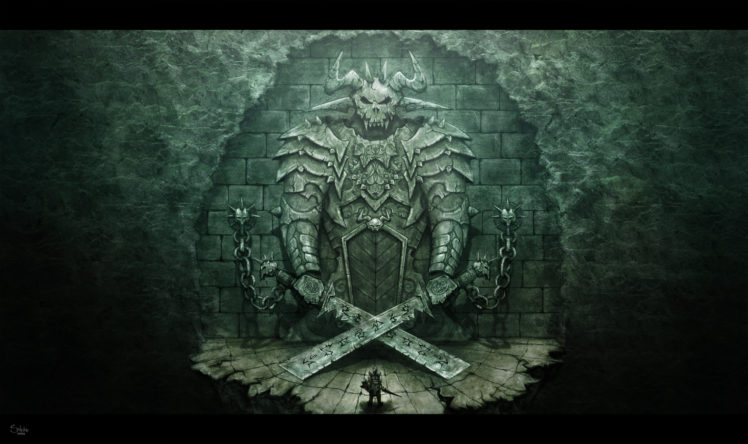 demon, Gate, Warrior HD Wallpaper Desktop Background