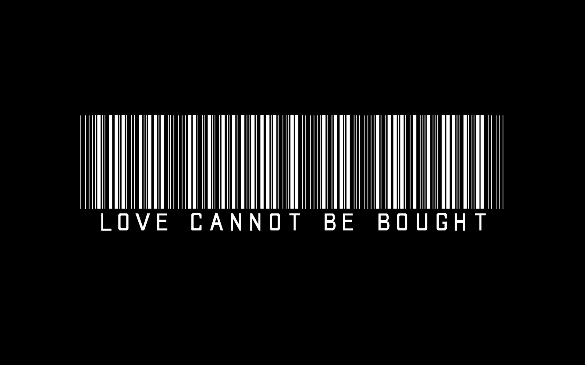 love, Bought, Bw, Barcode, Black Wallpaper