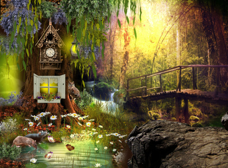 animals, Trees, Forest HD Wallpaper Desktop Background